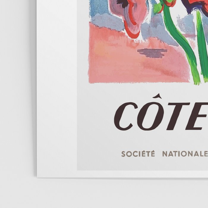 1947 FRANCE Cote d'Azur Travel Poster Poster Gallery Image 3