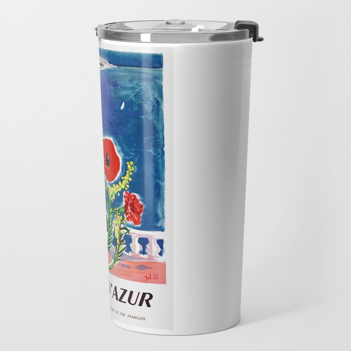 1947 FRANCE Cote d'Azur Travel Poster Travel Mug Gallery Image 2