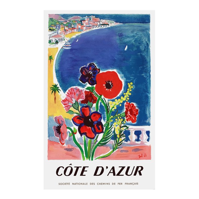1947 FRANCE Cote d'Azur Travel Poster Coffee Mug Gallery Image 2