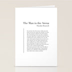 The Man in the Arena by Theodore Roosevelt Stationery Card Gallery Image 2
