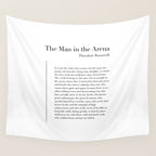 The Man in the Arena by Theodore Roosevelt Wall Tapestry Gallery Image 4
