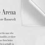 The Man in the Arena by Theodore Roosevelt Wall Tapestry Gallery Image 3