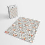 Orange and Grey Wheat Pattern Jigsaw Puzzle Gallery Image 2