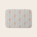 Orange and Grey Wheat Pattern Bath Mat Gallery Image 1