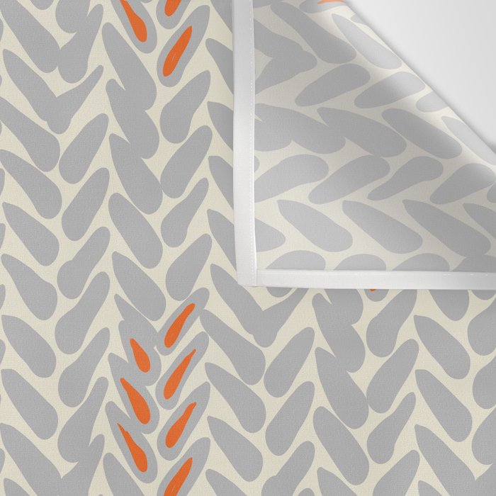 Orange and Grey Wheat Pattern Wall Tapestry Gallery Image 3