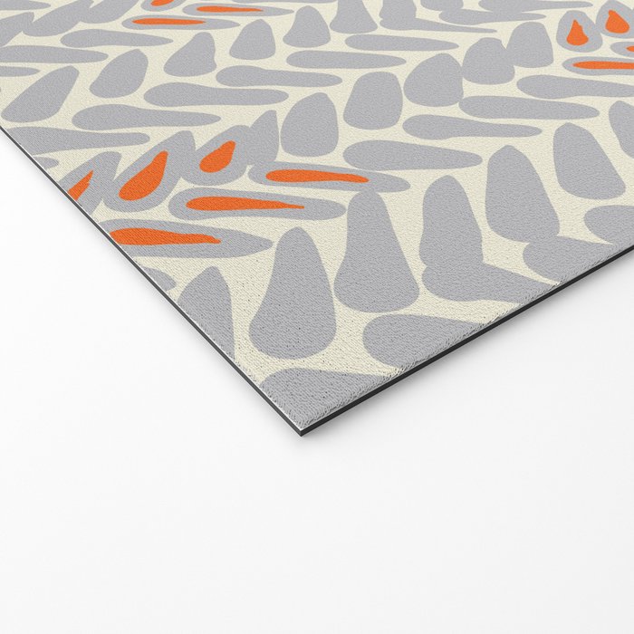 Orange and Grey Wheat Pattern Welcome Mat Gallery Image 2