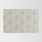 Orange and Grey Wheat Pattern Rug Gallery Image 2