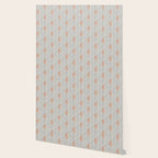 Orange and Grey Wheat Pattern Wallpaper Gallery Image 2
