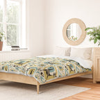 Mid Century Cat Abstract - Gld/Blu ©studioxtine Duvet Cover Gallery Image 2