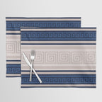 Greek Key - Meander - Blue and Beige Placemat Gallery Image 1