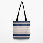 Greek Key - Meander - Blue and Beige Tote Bag Gallery Image 2