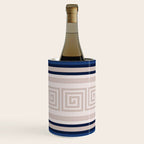 Greek Key - Meander - Blue and Beige Wine Chiller Gallery Image 3