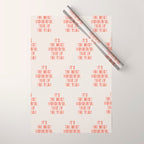 The Most Wonderful Time Of The Year Warm Pink Wrapping Paper Gallery Image 1