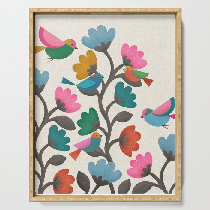 Birds & Blossoms Serving Tray Gallery Image 1