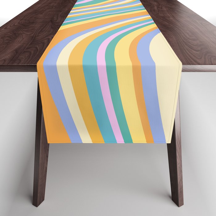 Wavy Stripes XXIV - 90s Summer Table Runner Gallery Image 1
