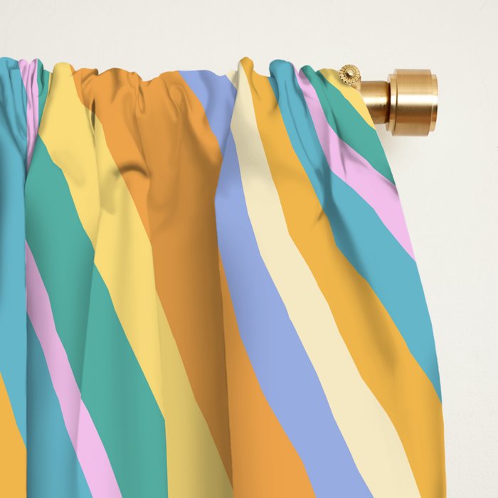 Wavy Stripes XXIV - 90s Summer Window Curtain Gallery Image 2
