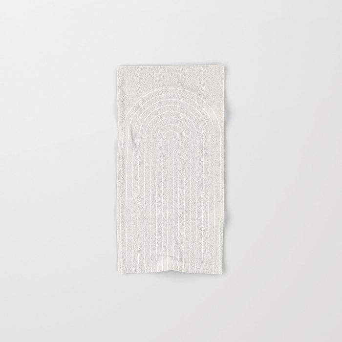 Minimal Arch II Natural Off White Modern Geometric Lines Bath Towel Gallery Image 1