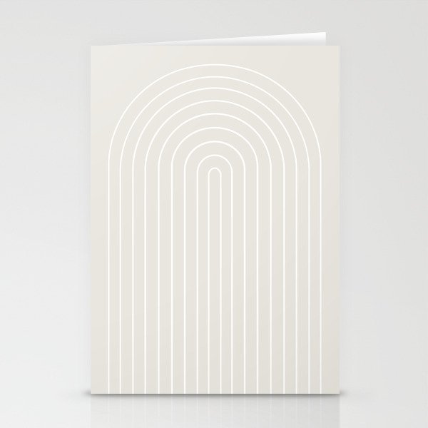 Minimal Arch II Natural Off White Modern Geometric Lines Stationery Card Gallery Image 2