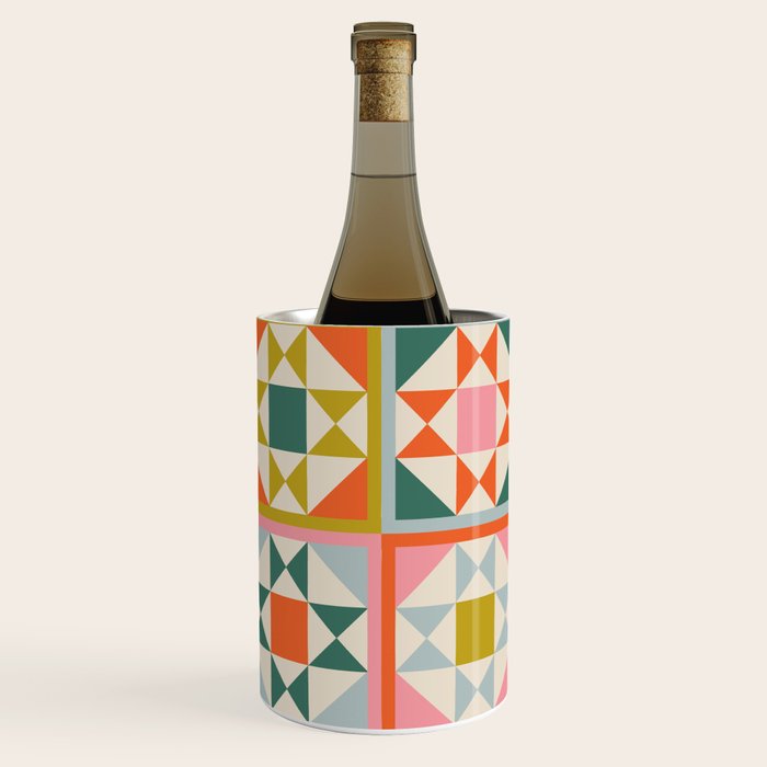 Playful patchwork pattern Wine Chiller Gallery Image 1