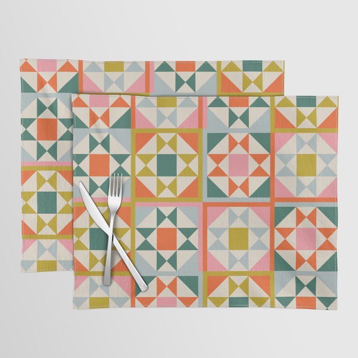 Playful patchwork pattern Placemat Gallery Image 1