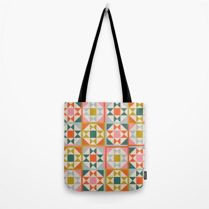 Playful patchwork pattern Tote Bag Gallery Image 2