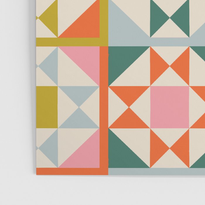 Playful patchwork pattern Poster Gallery Image 3