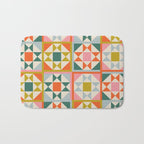 Playful patchwork pattern Bath Mat Gallery Image 1