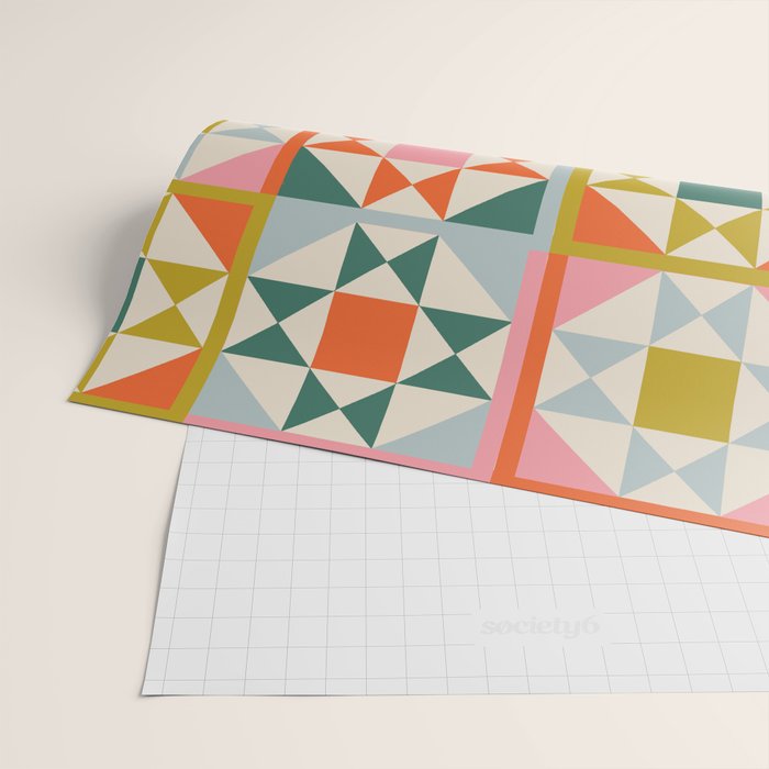 Playful patchwork pattern Wrapping Paper Gallery Image 2