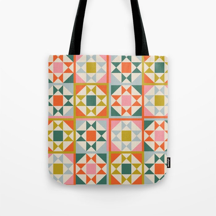 Playful patchwork pattern Tote Bag Gallery Image 1