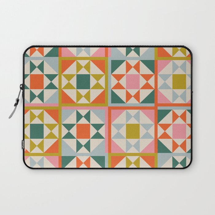 Playful patchwork pattern Laptop Sleeve Gallery Image 1