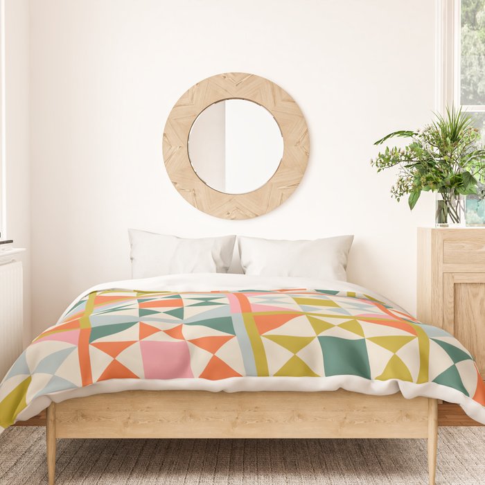 Playful patchwork pattern Duvet Cover Gallery Image 3