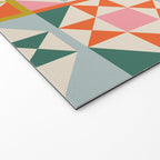 Playful patchwork pattern Welcome Mat Gallery Image 2