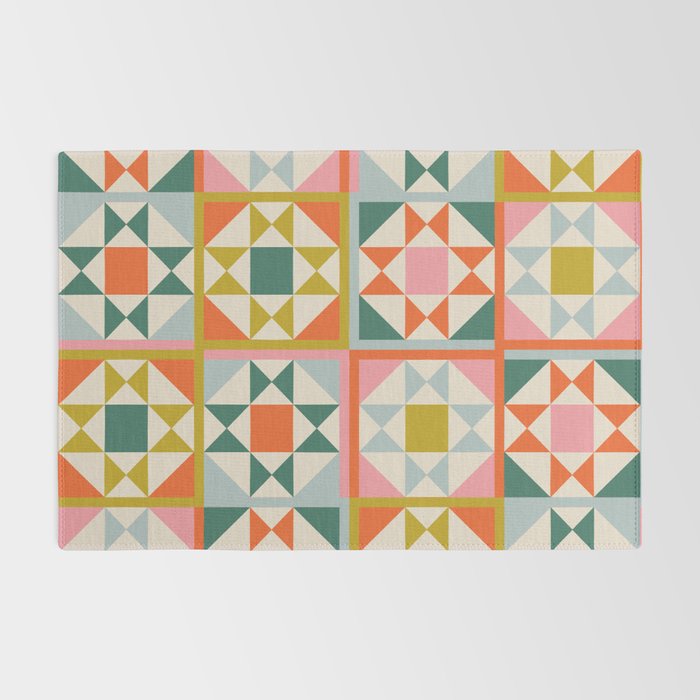 Playful patchwork pattern Rug Gallery Image 2