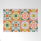 Playful patchwork pattern Welcome Mat Gallery Image 1