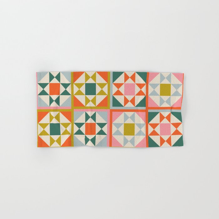 Playful patchwork pattern Bath Towel Gallery Image 1
