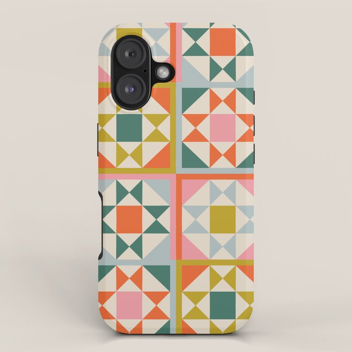 Playful patchwork pattern iPhone Case Gallery Image 1