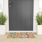 Playful patchwork pattern Welcome Mat Gallery Image 3