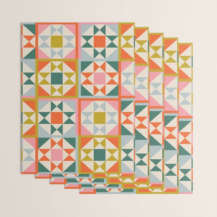 Playful patchwork pattern Wrapping Paper Gallery Image 3