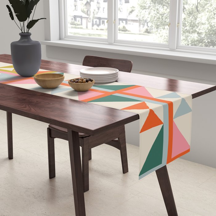 Playful patchwork pattern Table Runner Gallery Image 2