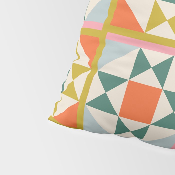 Playful patchwork pattern Pillow Sham Gallery Image 4