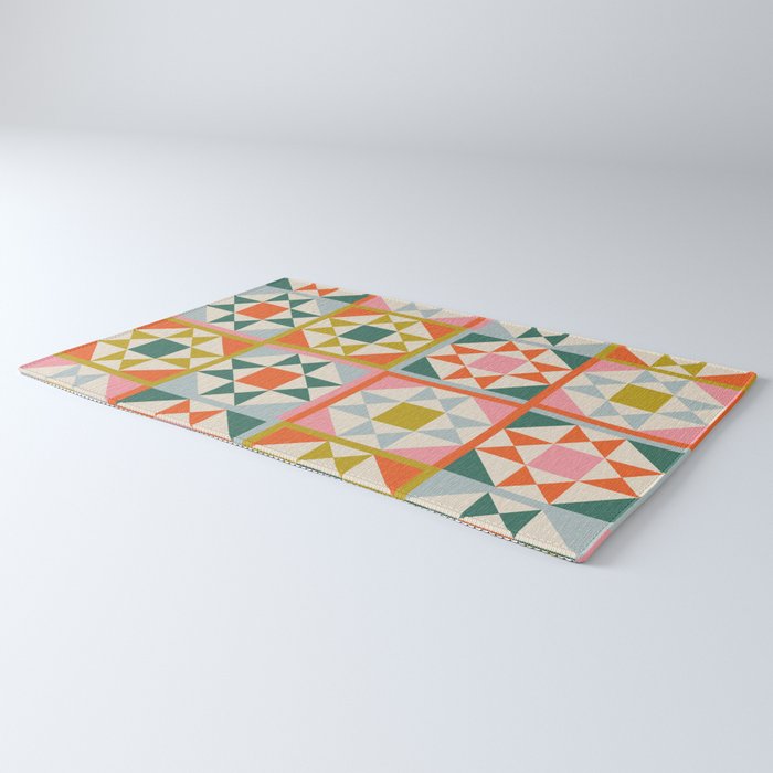 Playful patchwork pattern Rug Gallery Image 3