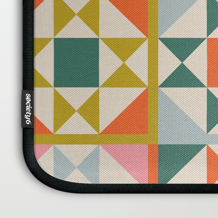 Playful patchwork pattern Laptop Sleeve Gallery Image 3