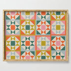 Playful patchwork pattern Serving Tray Gallery Image 1