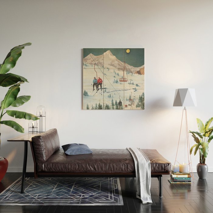 Bridger Skiing Wood Wall Art Gallery Image 2