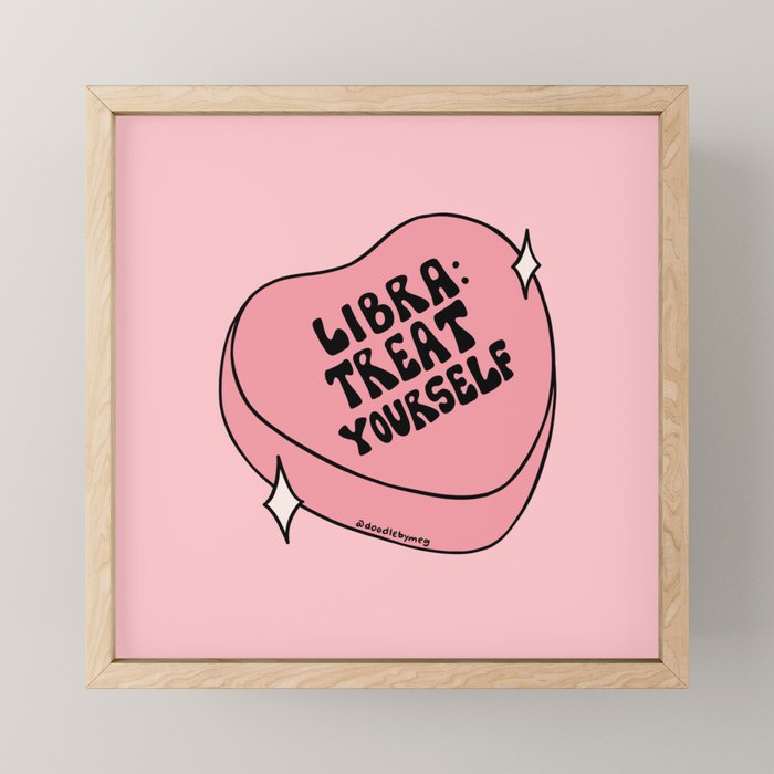 Libra Conversation Heart Mini Art Print Gallery Image 1