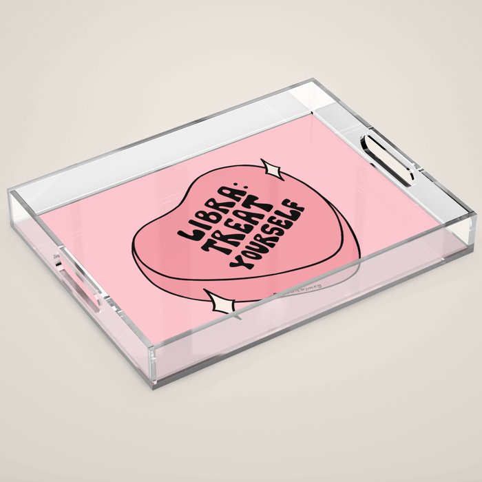 Libra Conversation Heart Acrylic Tray Gallery Image 1