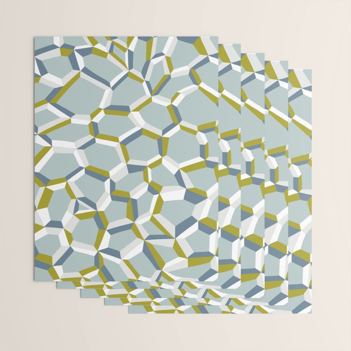 City life connections blue teal Wrapping Paper Gallery Image 3