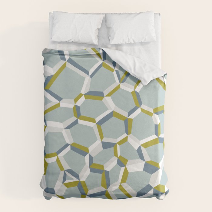 City life connections blue teal Duvet Cover Gallery Image 1