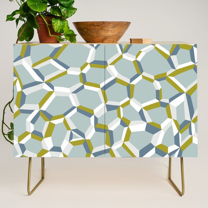 City life connections blue teal Credenza Gallery Image 1