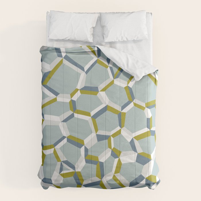 City life connections blue teal Comforter Gallery Image 1
